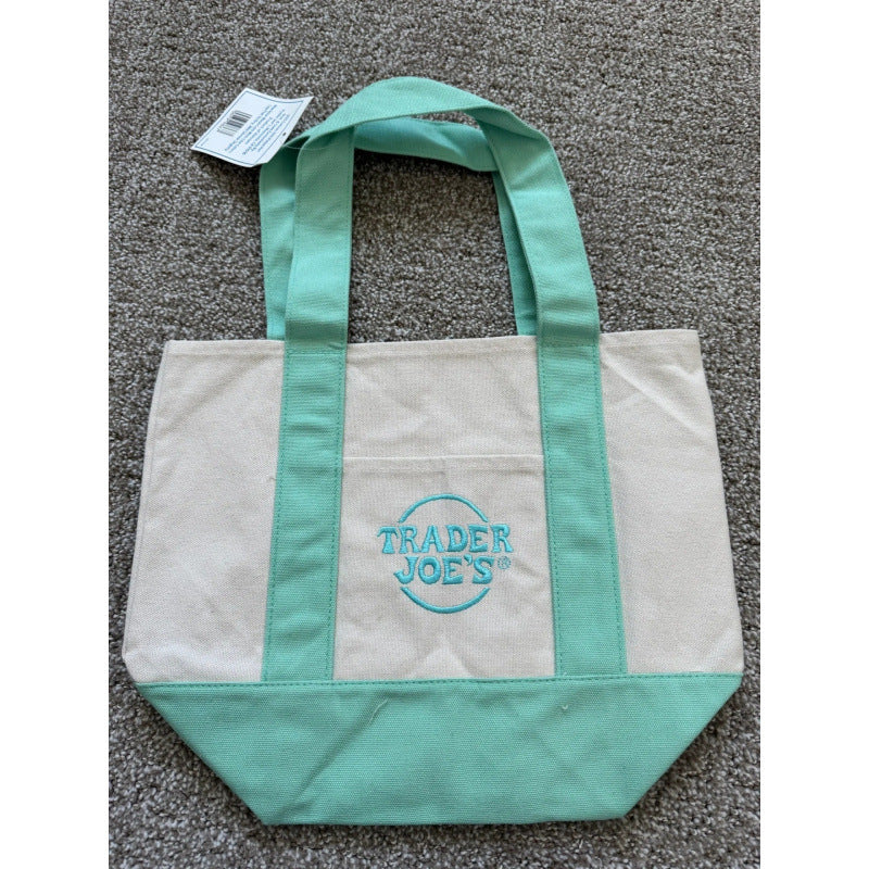 Trendy canvas tote shopping bag