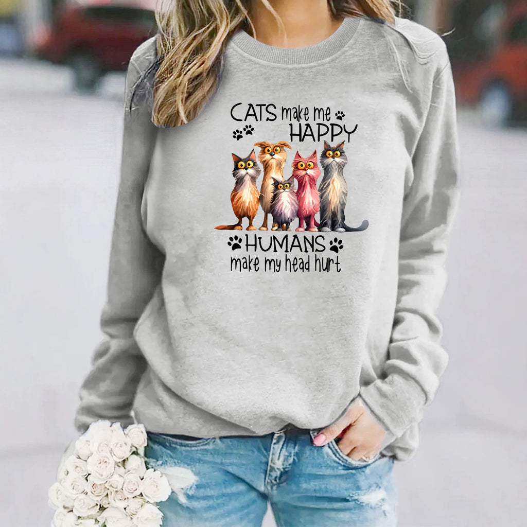 Round neck fleece hoodie
