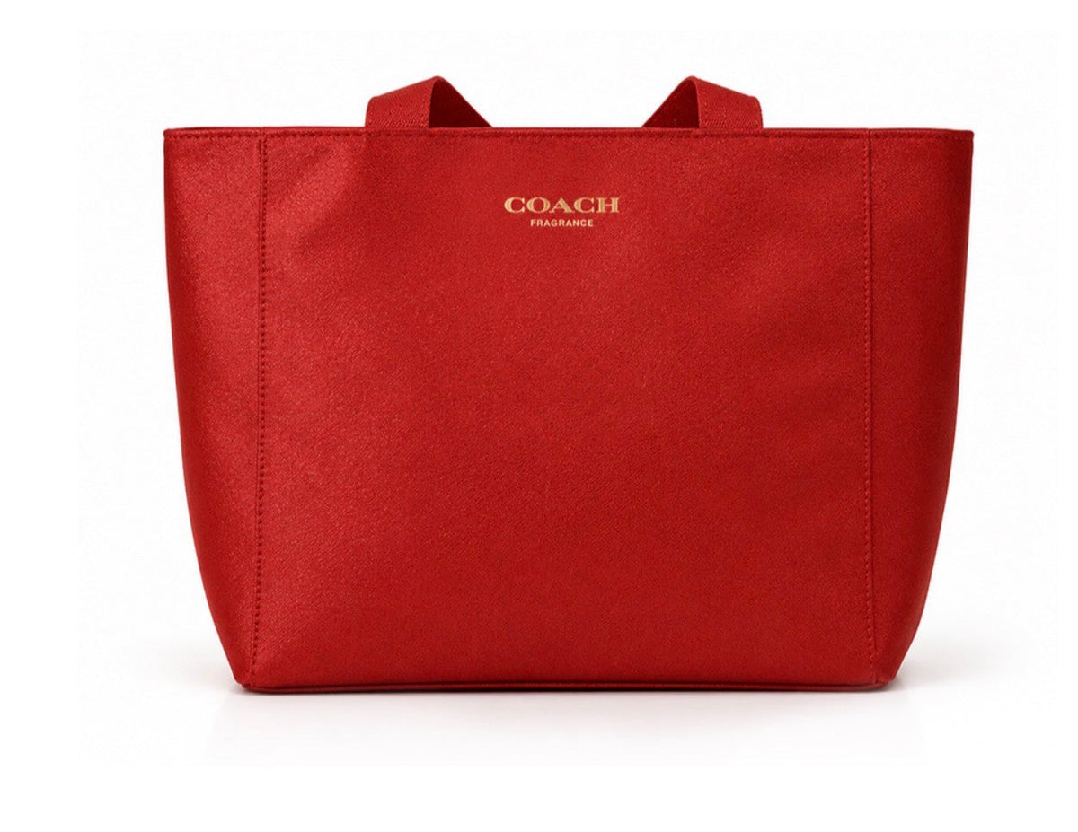red Coach Fragrance promotional tote bag